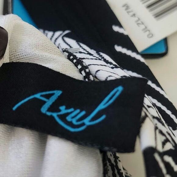 Azul by Maxine of Hollywood Leaf Swim Dress Womens 12 Tropical cruise  vacation - Picture 5 of 12